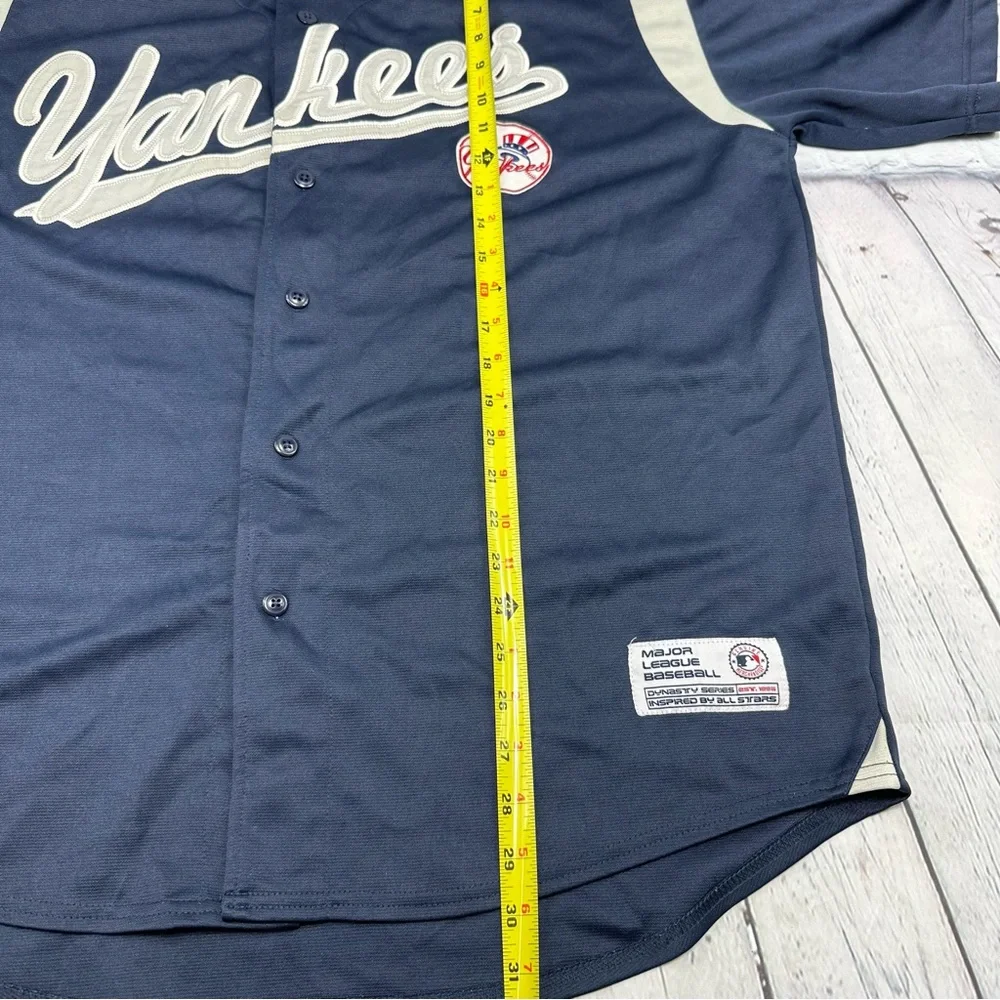 Dynasty MLB Series All Stars New York Yankees Jersey Mens Shirt Button Up Navy - Picture 7 of 8